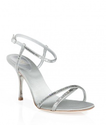 Put your best foot forward in these rhinestone embellished sandals from Giuseppe Zanotti - Crisscross front, ankle strap with buckle closure, all-over rhinestone trim, stiletto heel - Style with a figure-hugging sheath dress and a statement clutch Put your best foot forward in these rhinestone embellished sandals from Giuseppe Zanotti - Crisscross front, ankle strap with buckle closure, all-over rhinestone trim, stiletto heel - Style with a figure-hugging sheath dress and a statement clutch