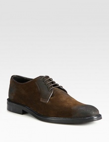 Timeless lace-up style exudes city-cool crafted in distressed suede.Suede upperLeather liningPadded insoleRubber soleMade in Italy Timeless lace-up style exudes city-cool crafted in distressed suede.Suede upperLeather liningPadded insoleRubber soleMade in Italy