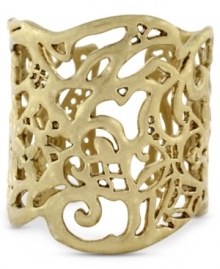 Mix and match your favorite looks with this chic cuff bracelet from Jessica Simpson. Crafted in gold tone mixed metal. Approximate diameter: 3 inches. Mix and match your favorite looks with this chic cuff bracelet from Jessica Simpson. Crafted in gold tone mixed metal. Approximate diameter: 3 inches.