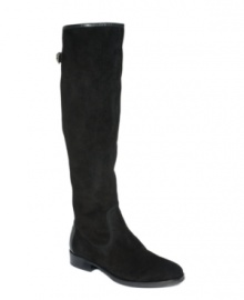 Suede and leather look so great together. Ivanka Trump's Larissa tall riding boots feature buckled detail around the top of the shaft and a zipper closure. Suede and leather look so great together. Ivanka Trump's Larissa tall riding boots feature buckled detail around the top of the shaft and a zipper closure.