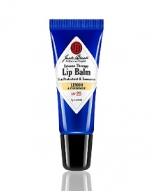 Enriched with superior skin conditioners and antioxidants, this emollient balm soothes and relieves dry, chapped, irritated lips. Unlike waxy sticks, it penetrates quickly to provide instant relief. Offers broad-spectrum sun protection with an SPF of 25; also guards against windburn and temperature extremes. Contains lemon and chamomile to refresh and calm. Fragrance-free. Colorant-free. Dermatologist tested.