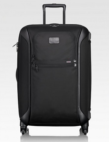 Significantly lighter than traditional wheeled cases, this packing case offers the easy maneuverability of four 360° spinner wheels, all-around bumper guards and smooth, durable ballistic nylon fabric covering a strong, flexible polypropylene shell.Zip closureExterior zip compartmentsInterior zip, mesh compartmentsTop carry handleProtective feetBallistic nylon22W x 16H x 10DImported Significantly lighter than traditional wheeled cases, this packing case offers the easy maneuverability of four 360° spinner wheels, all-around bumper guards and smooth, durable ballistic nylon fabric covering a strong, flexible polypropylene shell.Zip closureExterior zip compartmentsInterior zip, mesh compartmentsTop carry handleProtective feetBallistic nylon22W x 16H x 10DImported