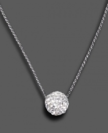 Brighten the room with this dazzling pendant by Monet. Pave crystal accents in a stunning fireball formation dangle from a beautiful mixed metal chain. Approximate length: 16-18 inches. Brighten the room with this dazzling pendant by Monet. Pave crystal accents in a stunning fireball formation dangle from a beautiful mixed metal chain. Approximate length: 16-18 inches.