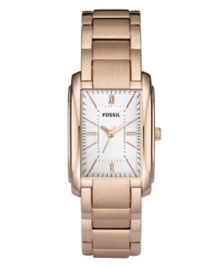 Warm up your outlook with this rosy watch by Fossil. Warm up your outlook with this rosy watch by Fossil.
