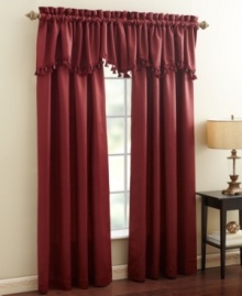 All the fringe benefits. The Ashland window valance brings touches of elevated style in beaded and tassel detailing, while its ascot shape heightens its luxurious air. Hang a few together for a stunning presentation.