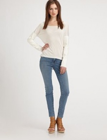 Ultra-soft modal boatneck has dropped shoulders, long dolman sleeves and a modern hi-low hem. BoatneckDropped shouldersLong dolman sleevesHi-low hemMicro modal with polyester trimDry cleanMade in USAModel shown is 5'10 (177cm) wearing US size XS/S. Ultra-soft modal boatneck has dropped shoulders, long dolman sleeves and a modern hi-low hem. BoatneckDropped shouldersLong dolman sleevesHi-low hemMicro modal with polyester trimDry cleanMade in USAModel shown is 5'10 (177cm) wearing US size XS/S.