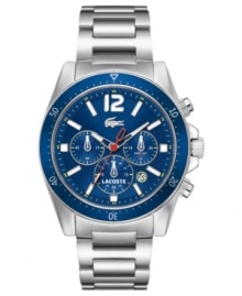 Sporty blue color gives classic Lacoste style to this Seattle collection watch.
