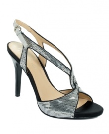 The spotlight will be on you when you slip on Marc Fisher's sexy Hide evening sandals. The spotlight will be on you when you slip on Marc Fisher's sexy Hide evening sandals.