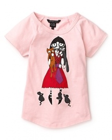 Here, kitty kitty! This Little Marc Jacobs tee flaunts a cat-tastic graphic and hip hi/lo hem. Here, kitty kitty! This Little Marc Jacobs tee flaunts a cat-tastic graphic and hip hi/lo hem.