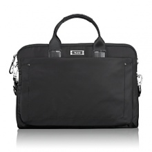 Perfect for travel or everyday office use, this lightweight laptop carrier features interior media and accessories pockets as well as front and back exterior pockets. Made from nylon with leather trim, it has two carry handles, a removable shoulder strap and an add-a-bag sleeve. Perfect for travel or everyday office use, this lightweight laptop carrier features interior media and accessories pockets as well as front and back exterior pockets. Made from nylon with leather trim, it has two carry handles, a removable shoulder strap and an add-a-bag sleeve.