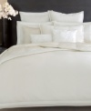 Offering a soothing backdrop for the Modern Classics White Gold bedding collection from Donna Karan, this bedskirt features modern pleated details and a luxuriously soft hand.