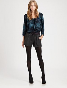 Delicate silk gathered in a flattering, feminine drape from shoulder to hem.V-neckDropped shouldersGathered sleevesPullover styleSilkDry cleanImportedModel shown is 5'9 (175cm) wearing US size 4. Delicate silk gathered in a flattering, feminine drape from shoulder to hem.V-neckDropped shouldersGathered sleevesPullover styleSilkDry cleanImportedModel shown is 5'9 (175cm) wearing US size 4.