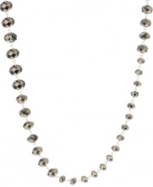 Luminescent layers. Shimmery glass beads with multiple facets glisten in this stylish long strand by Kenneth Cole New York. Set in silver tone mixed metal. Approximate length: 43 inches. Luminescent layers. Shimmery glass beads with multiple facets glisten in this stylish long strand by Kenneth Cole New York. Set in silver tone mixed metal. Approximate length: 43 inches.