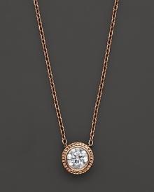 Diamond Solitaire 14K Rose Gold Pendant Necklace, .25 ct. t.w. Diamond Solitaire 14K Rose Gold Pendant Necklace, .25 ct. t.w.