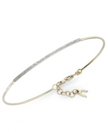 Raise the bar on style in this YellOra™ wire bracelet. Single-cut diamonds (1/6 ct. t.w.) enhance the appeal of the pure gold, sterling silver and palladium combination. Approximate length: 7-1/4 inches + 1-1/4 inch extender. Raise the bar on style in this YellOra™ wire bracelet. Single-cut diamonds (1/6 ct. t.w.) enhance the appeal of the pure gold, sterling silver and palladium combination. Approximate length: 7-1/4 inches + 1-1/4 inch extender.