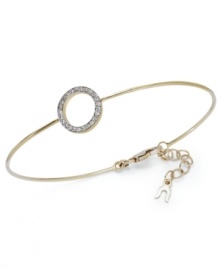 It's circular chic in this YellOra™ wire bracelet. Single-cut diamonds (1/6 ct. t.w.) enhance the appeal of the pure gold, sterling silver and palladium combination. Approximate length: 7-1/4 inches + 1-1/4 inch extender. It's circular chic in this YellOra™ wire bracelet. Single-cut diamonds (1/6 ct. t.w.) enhance the appeal of the pure gold, sterling silver and palladium combination. Approximate length: 7-1/4 inches + 1-1/4 inch extender.