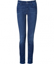 With a flattering mid-rise and classic skinny silhouette, Seven for all Mankinds mid-blue washed skinny jeans are a wardrobe staple for all four seasons - Classic five-pocket style, button closure, belt loops - Slim fit - Wear with practically anything for that effortless cool look With a flattering mid-rise and classic skinny silhouette, Seven for all Mankinds mid-blue washed skinny jeans are a wardrobe staple for all four seasons - Classic five-pocket style, button closure, belt loops - Slim fit - Wear with practically anything for that effortless cool look