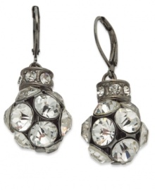 Add a little disco ball style to your day. These Charter Club drop earrings shine on with glass accents on a ball silhouette. Crafted in hematite tone mixed metal. Approximate drop: 3/4 inch. Add a little disco ball style to your day. These Charter Club drop earrings shine on with glass accents on a ball silhouette. Crafted in hematite tone mixed metal. Approximate drop: 3/4 inch.