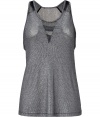 With its daring mesh detailing and contemporary look, Faith Connexions tank top is an edgy choice for both dressing up and down - Scoop neckline, racer-back, thick straps, tonal mesh detailing - Loosely fitted - Wear with a boyfriend blazer, mini-skirt and flats