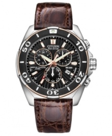 An impressive chronograph watch from Citizen crafted from the finest materials and built with exact precision. Powered by Eco-Drive, harnessing natural and artificial light, never needing a battery. An impressive chronograph watch from Citizen crafted from the finest materials and built with exact precision. Powered by Eco-Drive, harnessing natural and artificial light, never needing a battery.