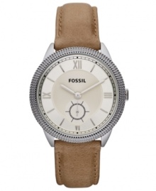 Natural chic, by Fossil. Light brown tones and simple details create a lovely watch design. Natural chic, by Fossil. Light brown tones and simple details create a lovely watch design.