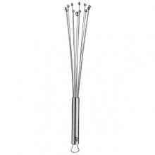 Innovative and efficient, this whisk features vibrating balls that more effectively circulate air to eliminate lumps. Plus, the easy-to-clean wires easily reach into the corners of your pots and bowls leaving nothing behind. Innovative and efficient, this whisk features vibrating balls that more effectively circulate air to eliminate lumps. Plus, the easy-to-clean wires easily reach into the corners of your pots and bowls leaving nothing behind.