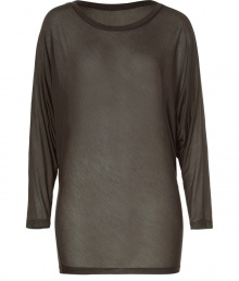 Stylish top of fine, olive green rayon - amazingly soft and comfortable to wear - new, casual Dolman silhouette, cut loose and long - with feminine rounded neck and fashionable butterfly sleeves - a super combo piece, works both as a fashion accent to stylish office looks, as well as to casual outfits - wear with a slim skirt, skinny jeans or shorts Stylish top of fine, olive green rayon - amazingly soft and comfortable to wear - new, casual Dolman silhouette, cut loose and long - with feminine rounded neck and fashionable butterfly sleeves - a super combo piece, works both as a fashion accent to stylish office looks, as well as to casual outfits - wear with a slim skirt, skinny jeans or shorts