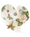 For nature lovers. Sculpted with colorful wildlife, the Botanic Hummingbird heart tray is designed to accent more than just your dinner table. From Portmeirion's collection of serveware and serving dishes.