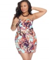 Net an adorable look with Baby Phat's strapless plus size dress, flaunting a butterfly print!