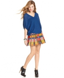 A thigh-skimming mini with maximum color appeal, Jessica Simpson's Cheswick skirt thrives on fun and flirty style! A thigh-skimming mini with maximum color appeal, Jessica Simpson's Cheswick skirt thrives on fun and flirty style!