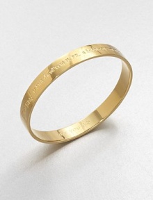 A radiant 12k goldplated design with a inspiring message. 12K goldplated zincDiameter, about 2.5Slip-on styleImported A radiant 12k goldplated design with a inspiring message. 12K goldplated zincDiameter, about 2.5Slip-on styleImported