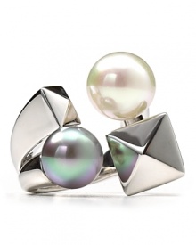Majorica's art deco-inspired cocktail ring is decidedly modern. Go for bold and wear this statement bauble with a dramatic gown and a notice-me attitude. Majorica's art deco-inspired cocktail ring is decidedly modern. Go for bold and wear this statement bauble with a dramatic gown and a notice-me attitude.