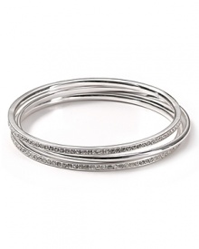 Lauren by Ralph Lauren's sterling silver and crystal bangles are a lesson in simple chic. Wear them alone for classic style or work an armful to channel of-the-moment glamour. Lauren by Ralph Lauren's sterling silver and crystal bangles are a lesson in simple chic. Wear them alone for classic style or work an armful to channel of-the-moment glamour.