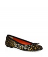 D&G Dolce & Gabbana add a sultry kick to the classic ballerina flat with a bold leopard print -Rounded toe, front bow detail, all-over print - Wear with a tie-neck blouse, full skirt, and a statement satchel