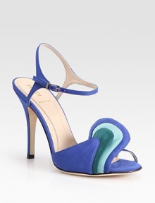 Textured grosgrain style with an adjustable ankle strap and vibrant, avant-garde toe detail. Self-covered heel, 4 (100mm)Grosgrain upperLeather liningBuffed leather solePadded insoleMade in ItalyOUR FIT MODEL RECOMMENDS ordering true size. Textured grosgrain style with an adjustable ankle strap and vibrant, avant-garde toe detail. Self-covered heel, 4 (100mm)Grosgrain upperLeather liningBuffed leather solePadded insoleMade in ItalyOUR FIT MODEL RECOMMENDS ordering true size.