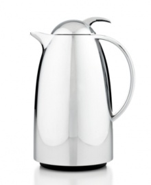 See for yourself-this sharp accent dresses up (& heats up) everything from brunch to tea time with a stunning mirrored exterior. The thermal design holds 1 liter of your liquid of choice and keeps it at the perfect-hot or cold-temperature until you're ready to pour! See for yourself-this sharp accent dresses up (& heats up) everything from brunch to tea time with a stunning mirrored exterior. The thermal design holds 1 liter of your liquid of choice and keeps it at the perfect-hot or cold-temperature until you're ready to pour!