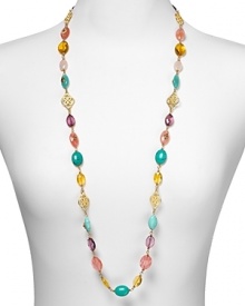 Perfect to wear with a crisp white blouse, this multi colored beaded necklace from Lauren by Ralph Lauren lends on-vacation glamour to your neckline. Perfect to wear with a crisp white blouse, this multi colored beaded necklace from Lauren by Ralph Lauren lends on-vacation glamour to your neckline.