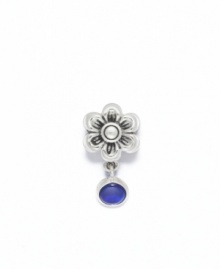 Celebrate September birthdays with this sterling silver flower bead dangling a blue sapphire accent. Donatella is a playful collection of charm bracelets and necklaces that can be personalized to suit your style! Available exclusively at Macy's. Celebrate September birthdays with this sterling silver flower bead dangling a blue sapphire accent. Donatella is a playful collection of charm bracelets and necklaces that can be personalized to suit your style! Available exclusively at Macy's.