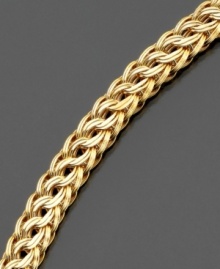 Slip into soothing style with this beautiful braided bracelet crafted in 14k gold. Approximate length: 7-1/2 inches. Slip into soothing style with this beautiful braided bracelet crafted in 14k gold. Approximate length: 7-1/2 inches.