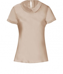 With its sweet round collar and glistening silk-satin, Steffen Schrauts short sleeve top is workweek essential packed with pairing possibilities - Round collar, short sleeves, slit with button closure at nape - Softly tailored fit - Wear with a pencil skirt and heels, or dress down with skinny jeans and your favorite flats With its sweet round collar and glistening silk-satin, Steffen Schrauts short sleeve top is workweek essential packed with pairing possibilities - Round collar, short sleeves, slit with button closure at nape - Softly tailored fit - Wear with a pencil skirt and heels, or dress down with skinny jeans and your favorite flats