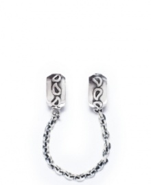 A clever (and pretty) safety chain connects these dual charms in sterling silver. Donatella is a playful collection of charm bracelets and necklaces that can be personalized to suit your style! Available exclusively at Macy's. A clever (and pretty) safety chain connects these dual charms in sterling silver. Donatella is a playful collection of charm bracelets and necklaces that can be personalized to suit your style! Available exclusively at Macy's.