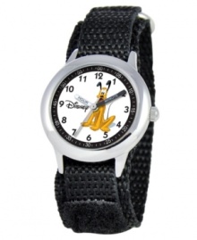 Help your kids stay on time with this fun Time Teacher watch from Disney. Featuring a graphic of the iconic character Pluto at the face, the hour and minute hands are clearly labeled for easy reading. Help your kids stay on time with this fun Time Teacher watch from Disney. Featuring a graphic of the iconic character Pluto at the face, the hour and minute hands are clearly labeled for easy reading.