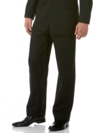 Complement all the shirts in your work week wardrobe with these sophisticated flat front dress pants from Alfani. Complement all the shirts in your work week wardrobe with these sophisticated flat front dress pants from Alfani.