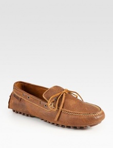 A classic favorite, set in remarkably smooth suede complemented by a tasseled finish.Suede upperLeather liningPadded insoleDriver soleImported A classic favorite, set in remarkably smooth suede complemented by a tasseled finish.Suede upperLeather liningPadded insoleDriver soleImported