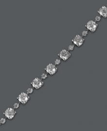 The perfect serve. EFFY Collection's stunning tennis bracelet features round-cut diamonds (3 ct. t.w.) in alternating large and small sizes. Crafted in 14k white gold. Approximate length: 7 inches. The perfect serve. EFFY Collection's stunning tennis bracelet features round-cut diamonds (3 ct. t.w.) in alternating large and small sizes. Crafted in 14k white gold. Approximate length: 7 inches.