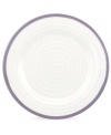 Distinctly ribbed Sophie Conran dinnerware sets your table with the charm of traditional hand-thrown pottery, but the durability of contemporary Portmeirion porcelain. Mix the banded Carnivale dinner plate with solid mulberry pieces.