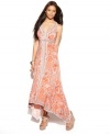 INC's flowing maxi dress is one part boho-chic, one part exotic glam! Try it with chandelier earrings for a style statement.