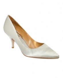 So glamorous. The Monika II single-sole evening pumps feature a pointed toe and a leather sole. So glamorous. The Monika II single-sole evening pumps feature a pointed toe and a leather sole.