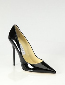 Timeless patent leather in a point toe silhouette, infused with girlish charm. Lacquered heel, 5 (125mm)Patent leather upperLeather lining and solePadded insoleMade in ItalyOUR FIT MODEL RECOMMENDS ordering true whole size; ½ sizes should order the next whole size up. Timeless patent leather in a point toe silhouette, infused with girlish charm. Lacquered heel, 5 (125mm)Patent leather upperLeather lining and solePadded insoleMade in ItalyOUR FIT MODEL RECOMMENDS ordering true whole size; ½ sizes should order the next whole size up.