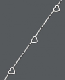 Open your heart to love. Petite heart stations adorn this adorable Giani Benini bracelet. Crafted in sterling silver. Approximate length: 7 inches. Open your heart to love. Petite heart stations adorn this adorable Giani Benini bracelet. Crafted in sterling silver. Approximate length: 7 inches.